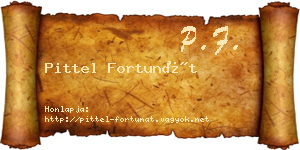 Pittel Fortunát névjegykártya